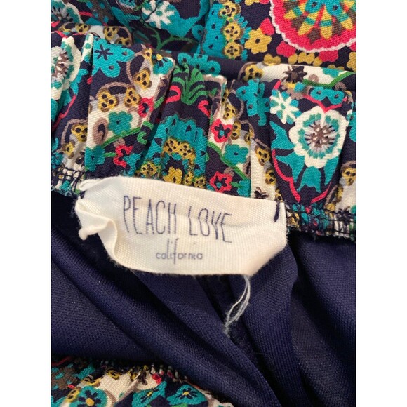 Peach Love California Shorts Womens X Small Colorful Print Flowy Elastic Waist - Picture 3 of 7